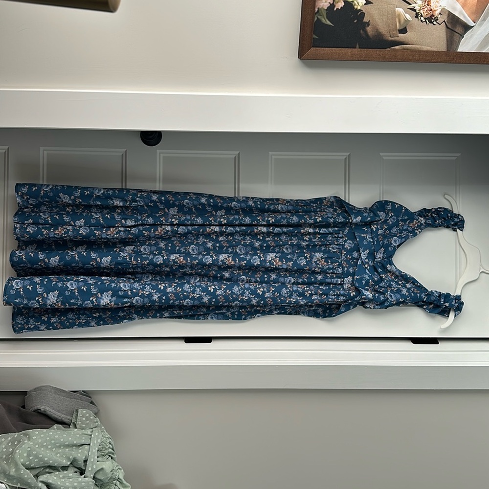 Blue floral maxi altrd state dress worn once